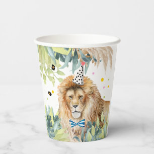Vasos De Papel Fiesta de leones Animales Nacimiento Zoológico Saf