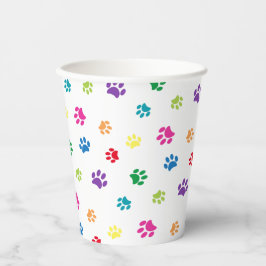 Vasos De Papel Fiesta de Mascota de impresiones de colores