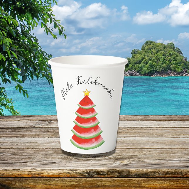 Vasos De Papel Fiesta de Mele Kalikimaka (Subido por el creador)