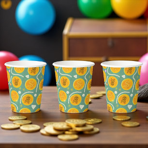 Vasos De Papel Fiesta de monedas de oro del tesoro pirata