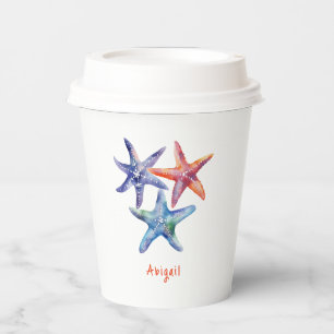 Vasos De Papel Fiesta de natación bajo el mar Starfish