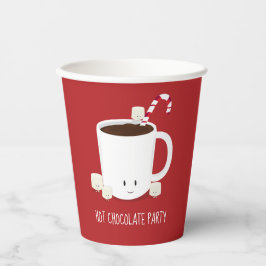 Vasos De Papel Fiesta de Navidad Chocolate Caliente Cacao Calient