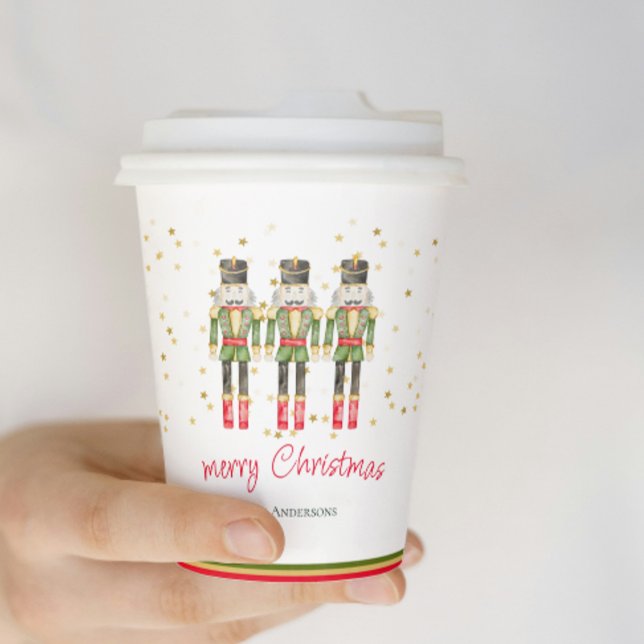 Vasos De Papel Fiesta de Navidad con Cascanueces de Acuarela Capr (Subido por el creador)