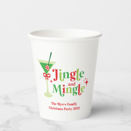 Vasos De Papel Fiesta de Navidad Jingle and Mingle