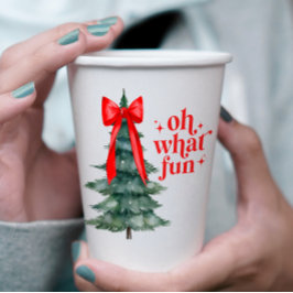Vasos De Papel Fiesta de Navidad ¡Qué Diversión