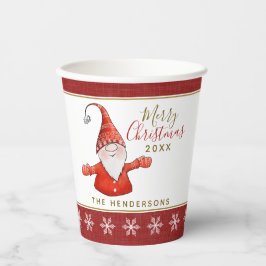 Vasos De Papel Fiesta de Navidades blancos rojos personalizados d