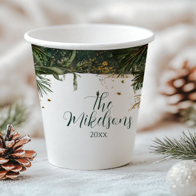 Vasos De Papel Fiesta de Navidades de anémonas blancas de inviern (Subido por el creador)
