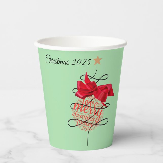 Vasos De Papel Fiesta de Navidades de bauble festivo (Anverso)