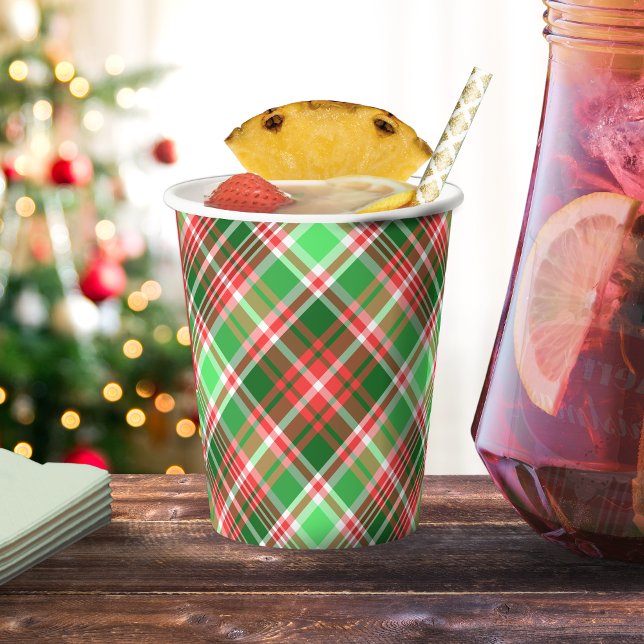 Vasos De Papel Fiesta de Navidades de Plátano Verde Rojo (Subido por el creador)