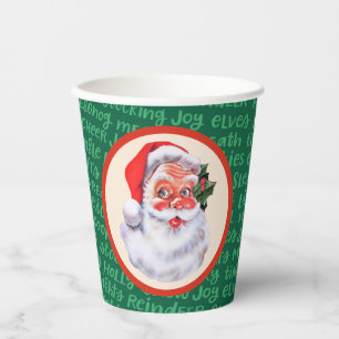 Vasos De Papel Fiesta de Navidades Jolly Santa Claus
