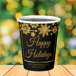 Vasos De Papel Fiesta de Navidades Personalizados de copos de nie