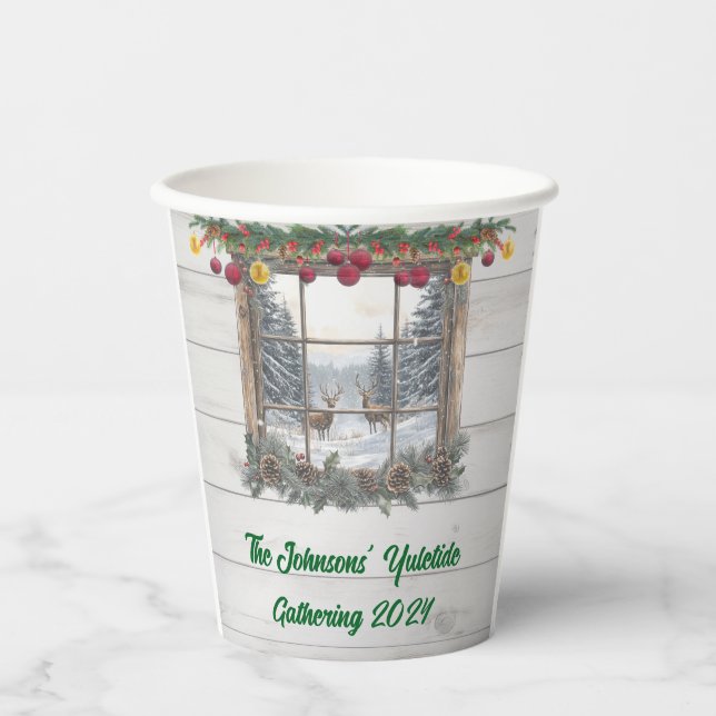 Vasos De Papel Fiesta de Navidades rusos (Anverso)