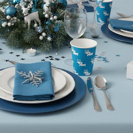 Vasos De Papel Fiesta de Navidades temáticos de Blue Dachshund