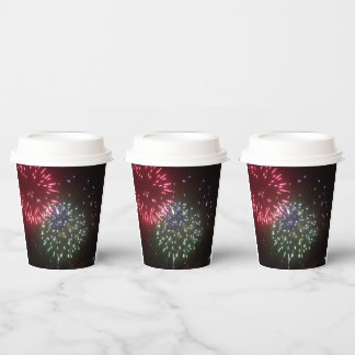 Vasos De Papel Fiesta de Nochevieja Fuegos artificiales