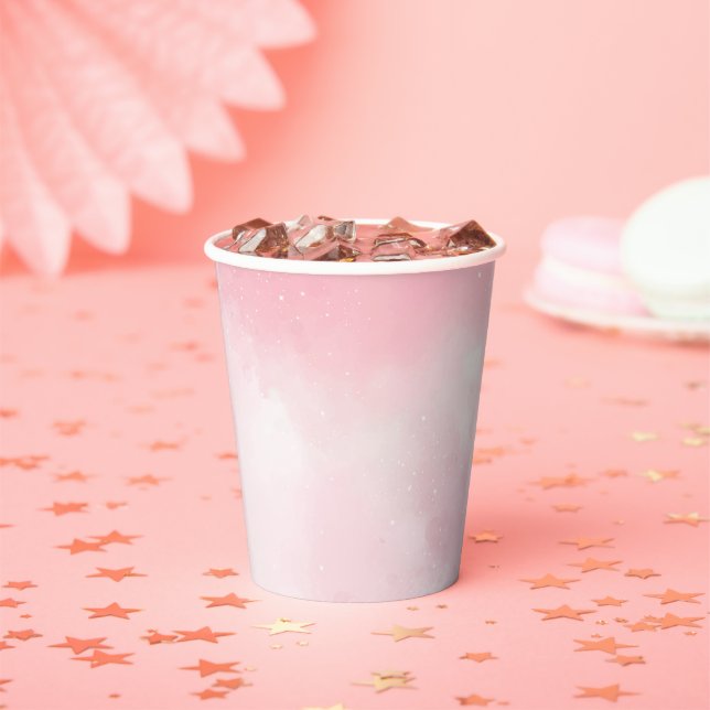 Vasos De Papel Fiesta de nubes rosas (in situ)