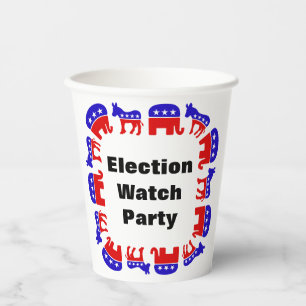 Vasos De Papel Fiesta de observación electoral