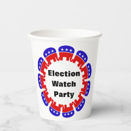 Vasos De Papel Fiesta de Observador Electoral Republicano