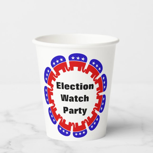 Vasos De Papel Fiesta de Observador Electoral Republicano (Anverso)