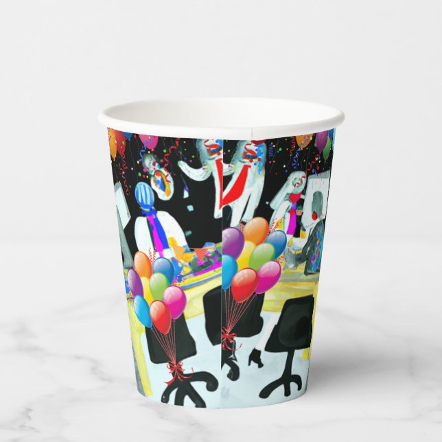 Vasos De Papel Fiesta de Office (Derecha)