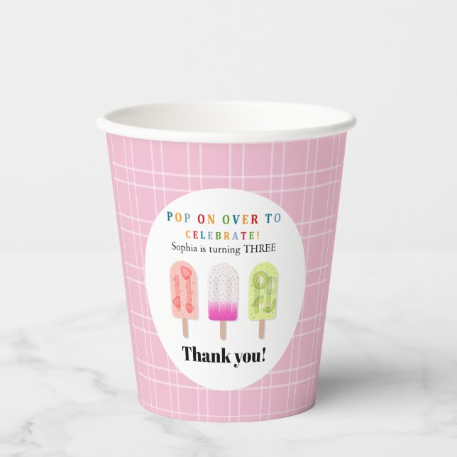 Vasos De Papel Fiesta de Paletas (Anverso)