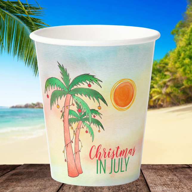 Vasos De Papel Fiesta de Palmeras de Navidad en Julio (Subido por el creador)