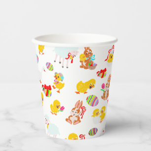 Vasos De Papel Fiesta de patrón de Pascua
