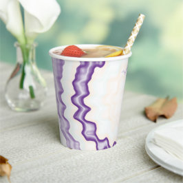 Vasos De Papel Fiesta de patrón retro funky con tinte morado