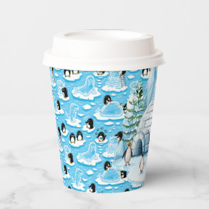 Vasos De Papel Fiesta de Pingüinos