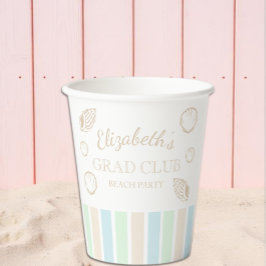 Vasos De Papel Fiesta de playa del club de graduados