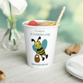 Vasos De Papel Fiesta de primer año de nacimiento personalizado d