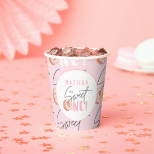 Vasos De Papel Fiesta de primer cumpleaños de Donut dulce