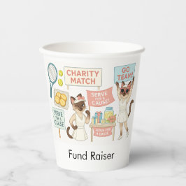 Vasos De Papel Fiesta de recaudación de fondos para jugador de te