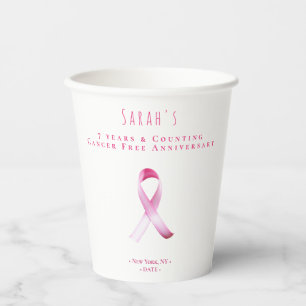 Vasos De Papel Fiesta de Recaudación de Fondos para Sobreviviente
