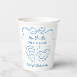 Vasos De Papel Fiesta de Soltera Costera de Ostras Aw Shuck