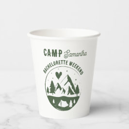 Vasos De Papel Fiesta de Soltera en el Campamento Camping Bach 