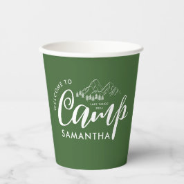 Vasos De Papel Fiesta de Soltera Personalizada de Campamento Mode