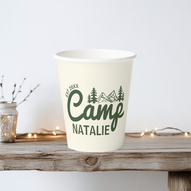 Vasos De Papel Fiesta de Soltera Personalizada en el Campamento (Subido por el creador)