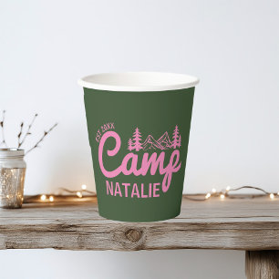 Vasos De Papel Fiesta de Soltera Personalizada en el Campamento
