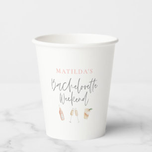 Vasos De Papel Fiesta de soltero con champán de cóctel acuátic