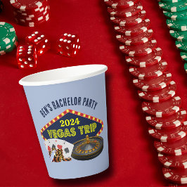 Vasos De Papel Fiesta de Soltero Personalizable en Las Vegas Casi