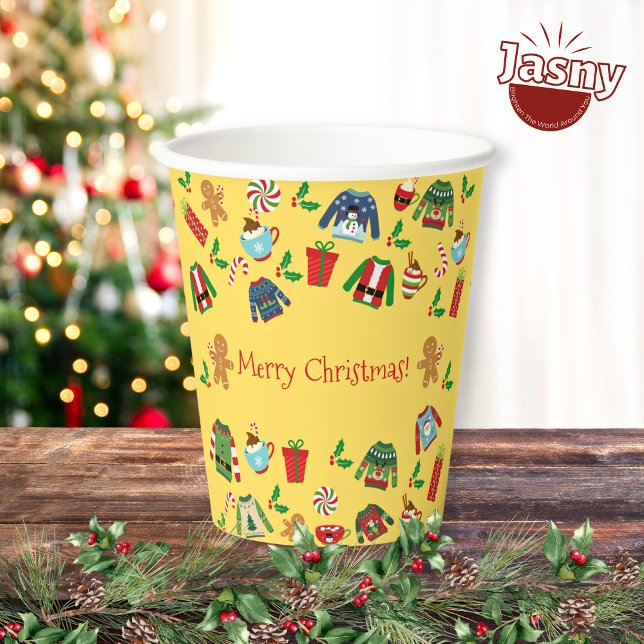 Vasos De Papel Fiesta de suéter feo (Subido por el creador)