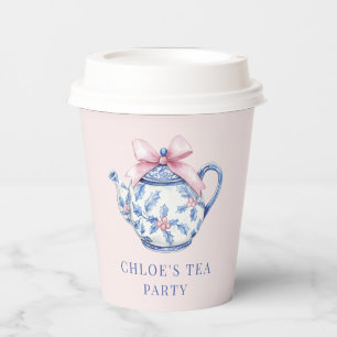 Vasos De Papel Fiesta de té rosa y azul abuelito