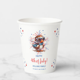 Vasos De Papel Fiesta de verano de águila patriótica USA 4 de jul