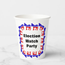 Vasos De Papel Fiesta del Observador Electoral Demócrata