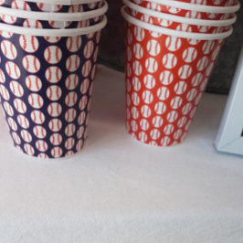 Vasos De Papel Fiesta Deportivo de Béisbol