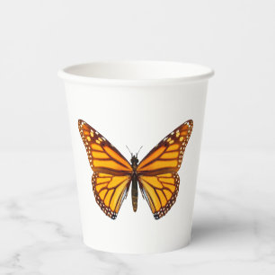 Vasos De Papel Fiesta Elegante de Mariposa Monarca