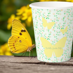 Vasos De Papel Fiesta en el Jardín para Baby Shower de Género Neu