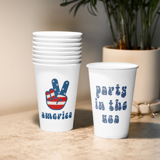 Vasos De Papel Fiesta En Las Copas Patrióticas De Papel De Los Es (Subido por el creador)