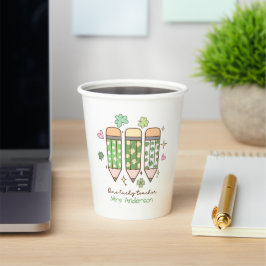 Vasos De Papel Fiesta Escolar Personalizada de Un Profesor Afortu