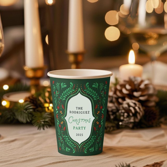 Vasos De Papel Fiesta Feliz Navidad (Fiesta Christmas Party Paper Cups)